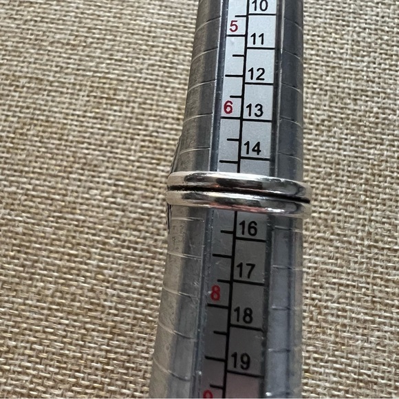 New Blue Sandstone Silver Overlay Ring Size 7 - Picture 4 of 6